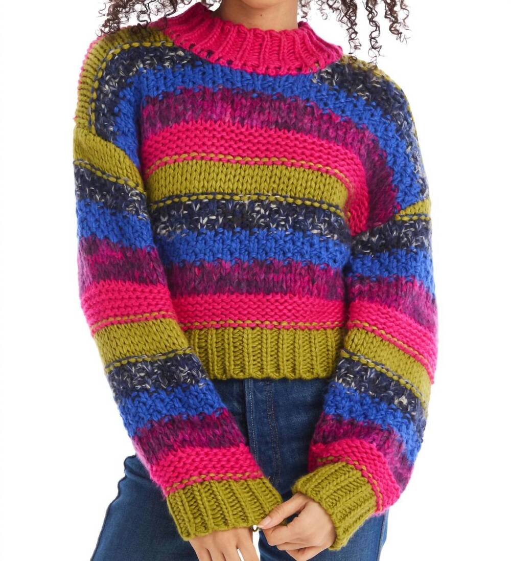 NEW ALLISON NEW YORK helena knit sweater in multi